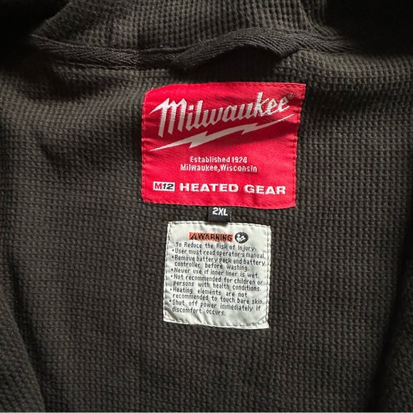 Milwaukee Gray Zip-Up Hoodie with Charger (battery not included) - Picture 6 of 9